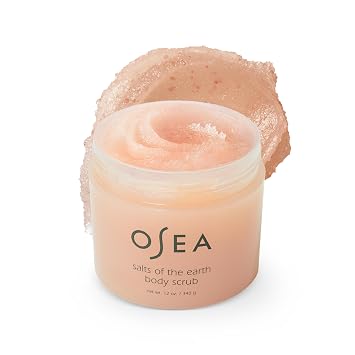 OSEA Salts of the Earth Exfoliante Corporal 12 oz - Exfoliante de Sal Rosa del Himalaya - Exfoliación Corporal Suave para el Cuidado de la Piel - Regalo de Spa Ideal para Mimar - Belleza Limpia y