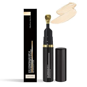 FYEBOO Corrector de ojos SPF 41, corrector de ojos para ojeras, crema corrector debajo de los ojos, crema hidratante de esencia de ojos para todo tipo de piel (02# marfil)
