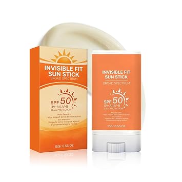 Protector solar en barra SPF 50, invisible coreano para cara y cuerpo, protección diaria de amplio espectro, fórmula ligera no grasa, resistente al agua para todo tipo de piel (1 unidad)