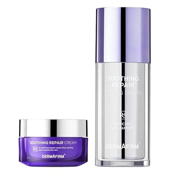 Dermafirm Set de suero y crema hidratante calmante reparador - Cuidado de la piel coreano para hidratación, acné y cuidado de arrugas