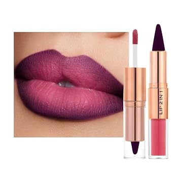 Kit de delineador de labios líquido mate, delineador de labios rojo, lápiz delineador de labios para un contorno de labios preciso, tinte labial mate aterciopelado a prueba de transferencia
