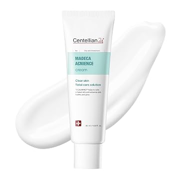 CENTELLIAN 24 Madeca Acnience Cream (1.69 fl oz) - Crema revitalizante e hidratante para el cuidado de manchas, equilibra el aceite y la humedad, no comedogénico, baja irritación, cuidado de la piel coreano. Extracto de centella asiática