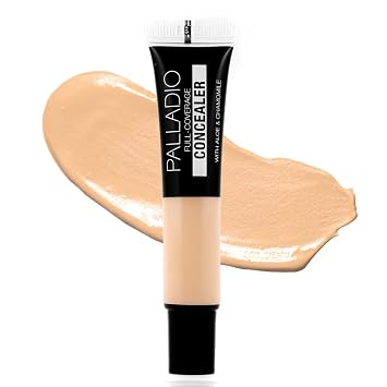 Palladio Corrector de cobertura completa, fórmula cremosa para rostro y debajo de los ojos, disfraza ojeras, manchas, líneas finas, unifica el tono de la piel (vainilla latte)