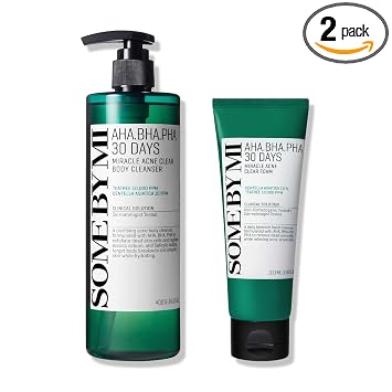 SOME BY MI AHA BHA PHA 30 Days Miracle Acne Clear Body Cleanser & Miracle Acne Clear Foam