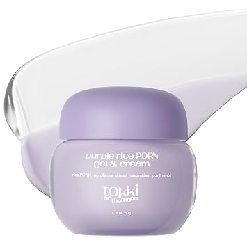 Purple Rice PDRN Gel & Cream Moisturizer | Hidratación profunda y cuidado de la barrera de la piel | Ceramida y pantenol | Piel deshidratada y sensible | Cuidado de la piel vegano
