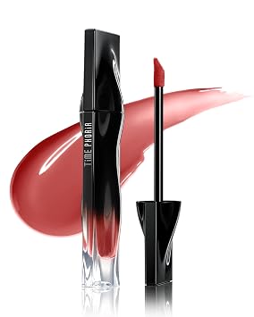 Stellar Dust Lip Stain 11 Futura, brillo de labios a prueba de transferencia y manchas, acabado brillante teñido marrón rosa, color vibrante de alto pigmento, maquillaje de labios hidratante ligero de larga duración para mujeres