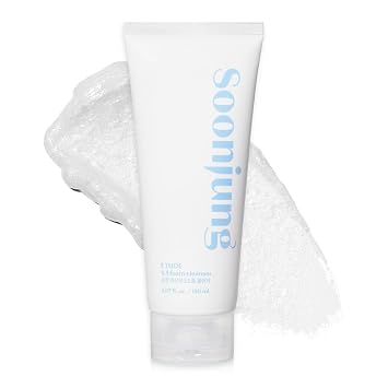 ETUDE SoonJung Limpiador de Espuma 5.5, Limpiador Facial para Pieles Sensibles, Burbuja Suave, Limpieza Hipoalergénica, Limpieza Profunda Suave, Nivel de pH Bajo, Pantenol, Madecassoside, Cuidado de