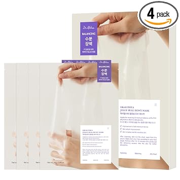 Dr.Althea Jelly Seal Dewy Mask (paquete de 4), cuidado de la piel vegano coreano