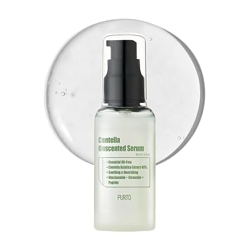 PURITO Centella - Suero sin perfume, para todo tipo de piel, ampolla, calmante, calmante, suero facial para cara, vegano y libre de crueldad, cuidado de la piel coreano, 2.0 fl oz, 2 onzas líquidas