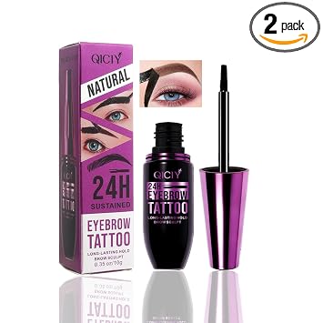 2 unidades de gel de tinte para cejas, gel impermeable de larga duración para maquillaje de cejas más definido, a prueba de manchas, fácil de despegar (marrón)