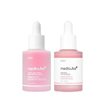 medicube DAY & Night Salmon PDRN Serum Duo: suero PDRN ultraligero y rosa | Cuidado nocturno ligero diario y nutritivo, cuidado de la piel coreano