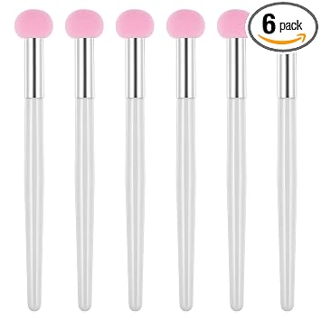 6 esponjas de maquillaje de hongos con asa, esponja de base, cepillo aplicador de esponja para mujeres, niñas, para párpados faciales, nariz