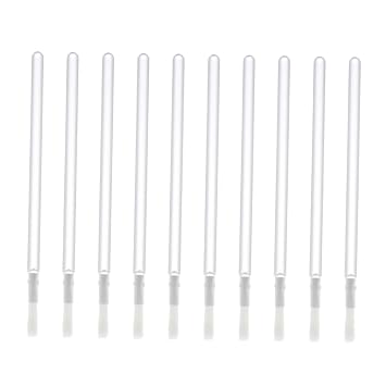 WOONEKY 50pcs cepillo desechable del trazador de líneas del labio cepillo plástico mango cerdas de nylon para el maquillaje