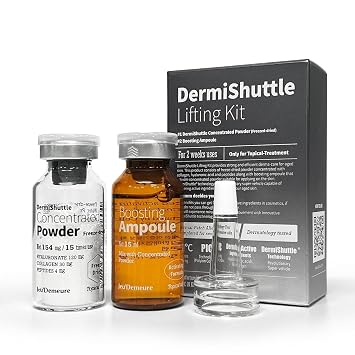 JEU'DEMEURE DermiShuttle - Kit de elevación - Suero antienvejecimiento, suero facial para reafirmar, antiarrugas, elasticidad de la piel, hidratante con colágeno, péptidos, cuidado de la piel coreano