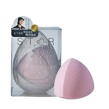 Esponja de maquillaje de precisión: licuadora de belleza triangular Reuleaux rosa, esponja de maquillaje sin látex para base, corrector y polvo, esponja cosmética profesional 4 en 1 para