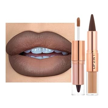 MiaSarah Kit de delineador de labios mate, lápiz delineador de labios para un contorno de labios preciso, tinte de labios mate aterciopelado a prueba de transferencia, de larga duración, alto pigmento