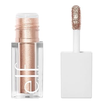 e.l.f. Sombra de ojos líquida metálica, fórmula de gel, acabado multidimensional para un aspecto de ojos atrevido, cobertura de un solo paso, vegano y libre de crueldad, Moon, 0.1 onzas líquidas