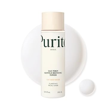 PURITO - Tónico Refinador Suave de Avena PDRN 200 mL 6.76 fl.oz, Tónico Exfoliante Coreano de Avena 99% Pura PDRN, Fórmula Hidratante y Clarificante para Piel Prone a Acné, Vegano, No Comedogénico