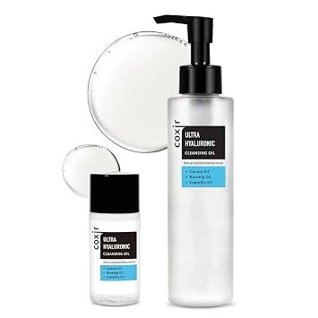 coxir ACEITE LIMPIADOR ULTRA ÁCIDO HIALURÓNICO 5.07 fl.oz + 0.67 fl.oz | Limpiador de Aceite, Ácido Hialurónico, Colágeno, Hidratante, Suavizante, Calmante, Hidratante, Cuidado de la Piel Coreano