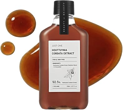 BOM Cosmetics Just One Houttuynia Cordata Extract 5.07 onzas líquidas, tóner facial con extracto 100% de hierbas, tóner hidratante y calmante para cara y cuero cabelludo, vegano, cuidado de la piel