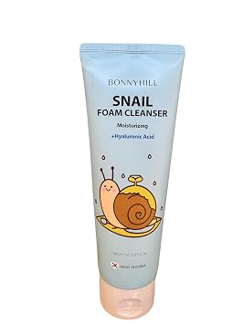 BONNY HILL - Limpiador de espuma de caracol, hidratante + ácido hialurónico, 8.5 fl oz/8.45 fl oz, cuidado de la piel coreano (caracol)