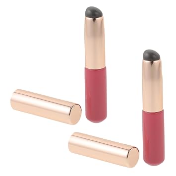 2pcs Silicone Lip Brush Applicator with Cap round Head