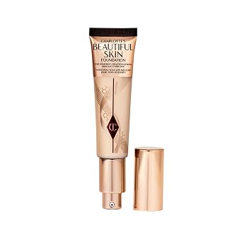 Charlotte Tilbury Base de Maquillaje Beautiful Skin de Cobertura Media Hidratante - Maquillaje Líquido Edificable para Brillo Instantáneo, Hidratación Voluminizadora y Beneficios Duraderos para el