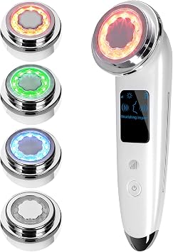 Masajeador Facial Eléctrico para Lifting Facial 4 en 1, Antienvejecimiento, Reafirmante, Suavizante para el Cuidado de la Piel (Blanco)