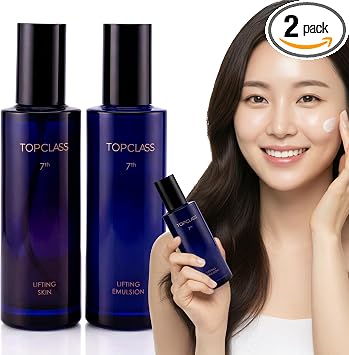 CHARMZONE Topclass Lifting Duo Set – Tóner reafirmante y emulsión con triple colágeno y proteína | Cuidado de la piel coreano antienvejecimiento | Impulso de hidratación y elasticidad | 3.38 onzas