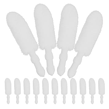 PartyKindom Disposable Lipstick Brush Heads Replacement 500pcs White Flocking Lip Gloss Brush Tips for Professional Makeup Supplies