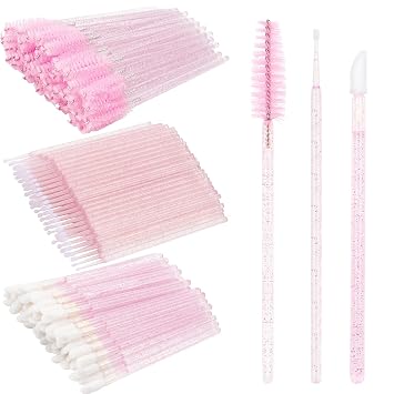 200 unidades de kit de suministros para extensión de pestañas, cepillos desechables para pestañas, micro hisopos, cepillos aplicadores de rímel, cepillos labiales para extensión de pestañas, tatuaje y