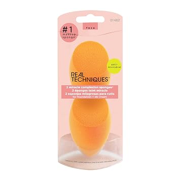 Miracle Complexion Sponge Duo - 1462 de Real Techniques para mujer - Esponja de 2 piezas