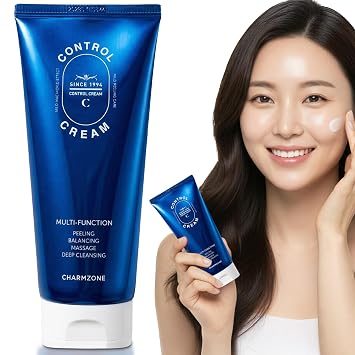 CHARMZONE Crema de control [NUEVA VERSIÓN] – Crema de masaje facial y corporal coreana para el cuidado de la piel para eliminar el sebo y las células muertas de la piel, hidratante hidratante de auto-masaje (5.07 fl oz)