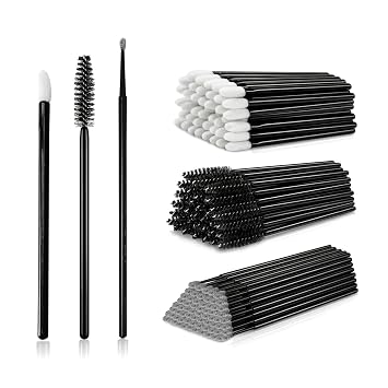 Kit de 300 suministros de extensión de pestañas, cepillos desechables para pestañas, cepillos de micro hisopos, rímel, varita, cepillos para labios, aplicador de lápiz labial