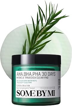 SOME BY MI AHA BHA PHA PHA 30 Days Miracle Truecica Clear Pad - 70 almohadillas - Almohadillas de tóner facial exfoliante coreano Centella - Limpia suavemente las impurezas, refina los poros y suaviza la textura de la piel - Cuidado de la piel coreano