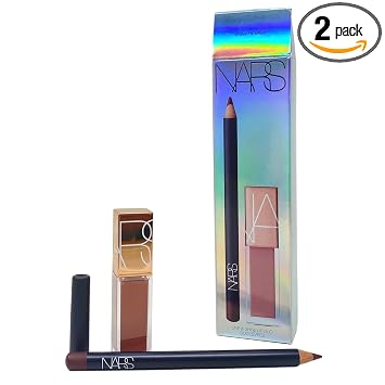 NARS Line & Shine Lip Duo – Delineador de labios de precisión y brillo labial mini Afterglow – Spunk & Nympho