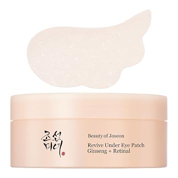 Beauty of Joseon Revive Parche para Debajo de los Ojos con Retinal y Ginseng para Bolsas Hinchadas Debajo de los Ojos, Máscaras con Péptido de Colágeno, Cuidado de la Piel Coreano para Mujeres y