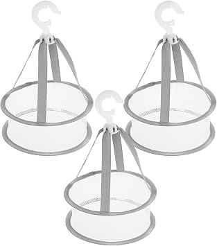 ABOOFAN 3pcs Hanging Cosmetic Brush Drying Holder Mesh Net for Women