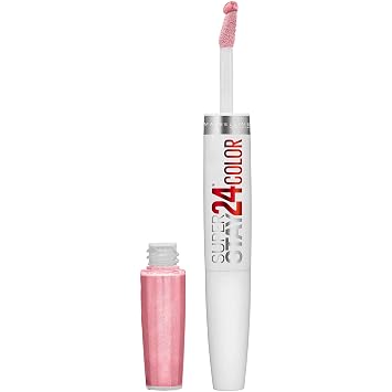 Maybelline Super Stay 24, maquillaje de lápiz labial líquido de 2 pasos, color de larga duración altamente pigmentado con bálsamo hidratante, So Pearly Pink, Coral Pink, una unidad