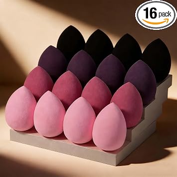 16 Pcs Makeup Sponge Set, Beauty Blender Pack for Foundation