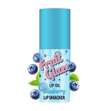 Lip Smacker - Aceite labial Fruit Glaze, ultrahidratante y humectante con acabado de alto brillo, aplicador suave para deslizamiento sin esfuerzo, delicioso sabor no pegajoso - Arándano