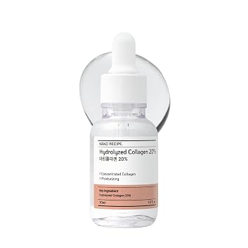 NANO RECIPE - Suero concentrado de colágeno marino | Mezcla de 1 a 3 gotas en tu rutina, cuidado de la piel coreano ligero para mejorar la hidratación, las arrugas y la elasticidad, 1.0 fl oz