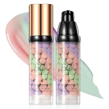 3 en 1 SPF50 imprimación facial de corrección de color, base ligera de