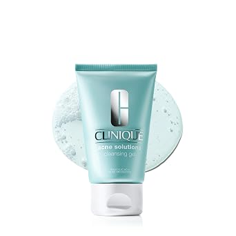 Clinique Acne Solutions Gel limpiador de control de aceite con ácido salicílico al 2% para piel propensa al acné, 4.2 onzas líquidas