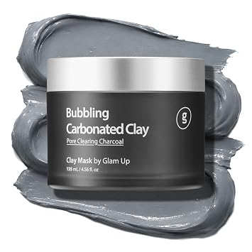 GLAM UP Clean Bubbling - Máscara de arcilla carbonatada para cara, paquete de fácil lavado, limpieza profunda, mascarilla refrescante de arcilla para la piel, cuidado de la piel vegano coreano, 4.6 fl