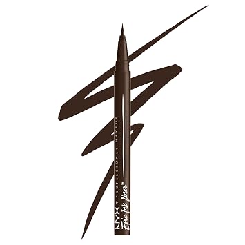 NYX PROFESSIONAL MAKEUP Epic Ink Liner, delineador líquido impermeable con fórmula vegana, chocolate oscuro (marrón oscuro mate)