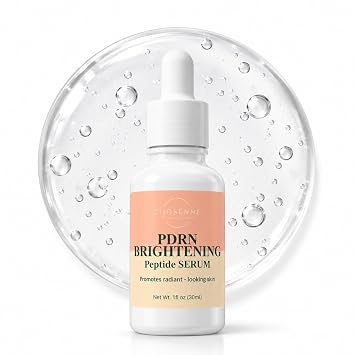 PDRN + suero iluminador peptídico con ácido hialurónico, suero facial hidratante, 1 fl oz (30 ml)