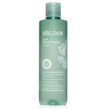 Bolden Tónico iluminador de la piel | Reduce los brotes y la apariencia de manchas oscuras, aceite y brillo | Fabricado con ácido glicólico AHA, niacinamida y ácido hialurónico hidratante | 8.0 onzas