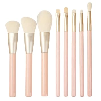 Pinceles de maquillaje, corrector de polvo de base, sombra de ojos, rubor, brochas de maquillaje para mujeres, kit de pinceles para polvo facial, 8 unidades