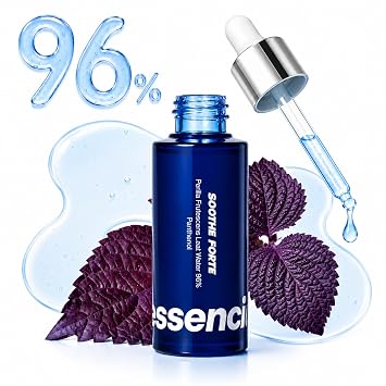 Essenciel Soothe Forte - Suero calmante – 96% de agua de hojas de Perilla Frutescens + 1% de pantenol – Suero calmante y alivio del enrojecimiento para pieles sensibles – Hidratación coreana para el